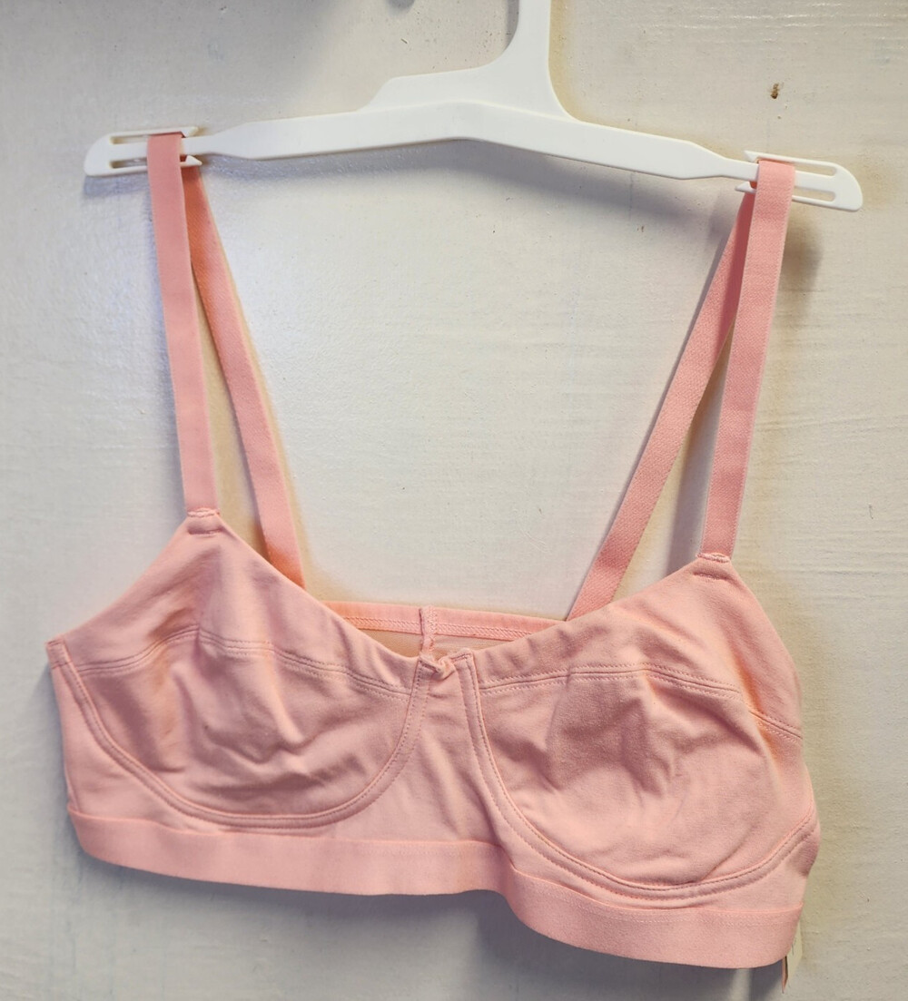New Colise Women's Pink Wireless Pullover Bralette with Bow Size M
